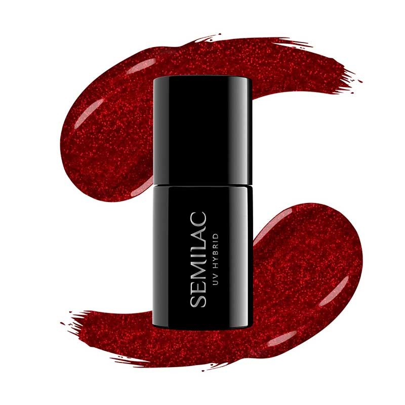 Verniz gel Semilac -  306 Divine Red - 7 ml.