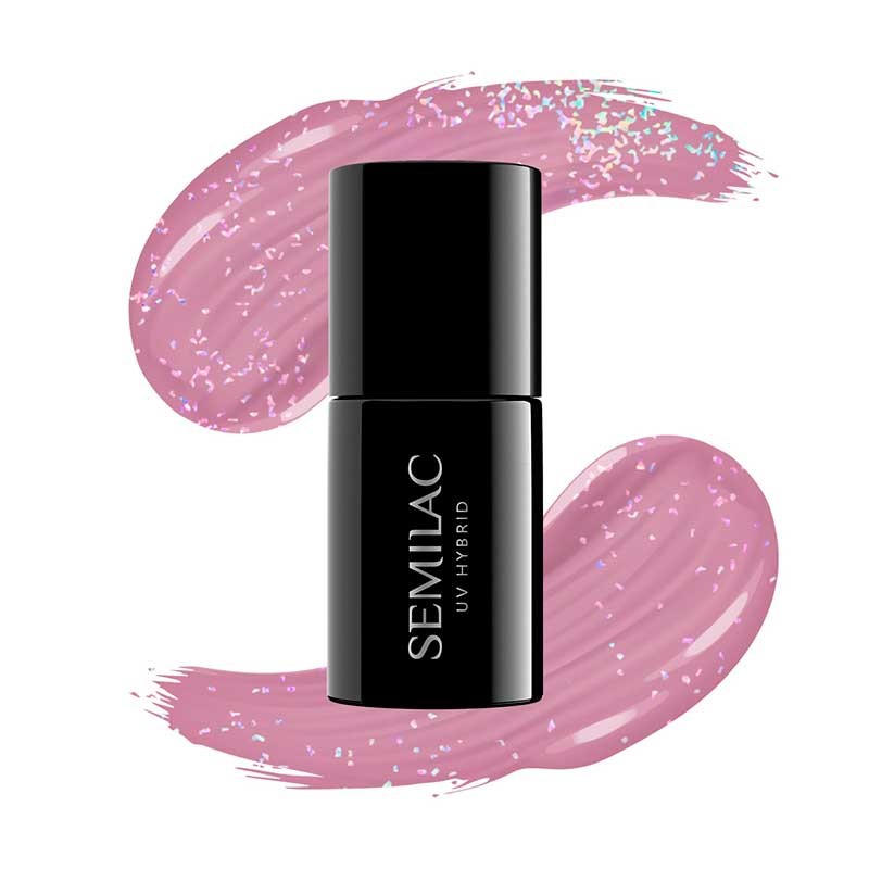 Verniz gel Semilac - 319 Shimmer Dust Pink - 7 ml.