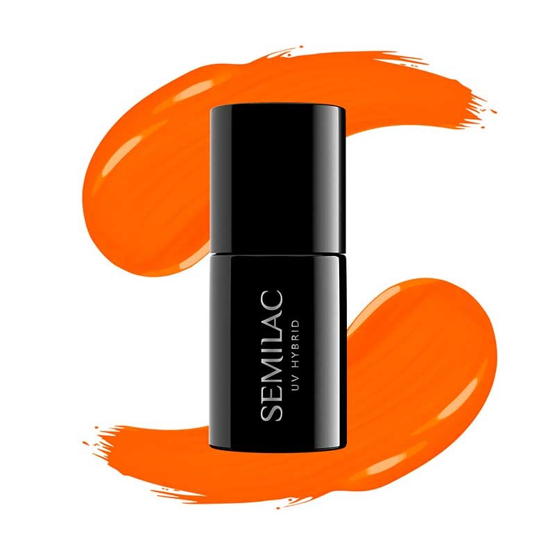 Verniz gel Semilac - 566 Neon Orange - 7 ml.